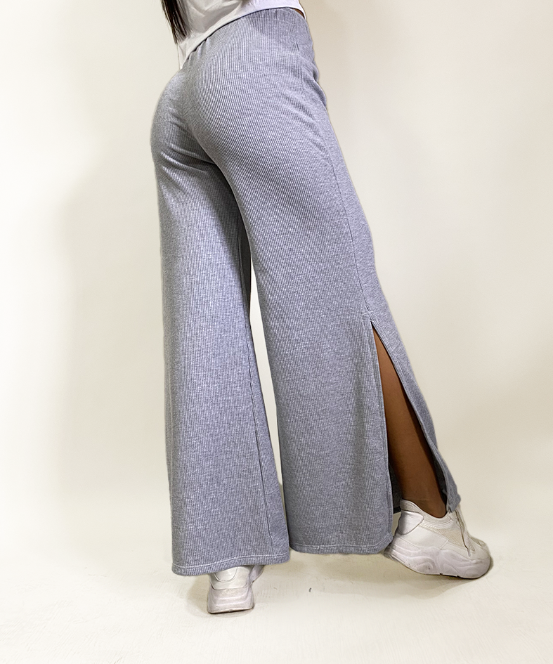 Pantalón bota ancha con abertura lateral – Tienda Ellison